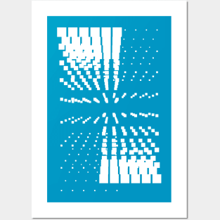 Blue Geometric galaxy pattern Posters and Art